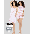 thumbnail image 4 of Set Pijama 3 Piezas Mujer Verano Bata Top y Short, 4 of 5
