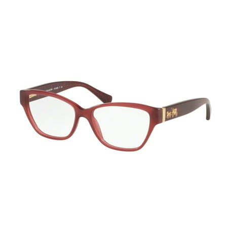 Coach 0HC6088 Optical Full Rim Cat Eye Womens Eyeglasses - Size 54 (Cherry Bordeaux / Transparent)