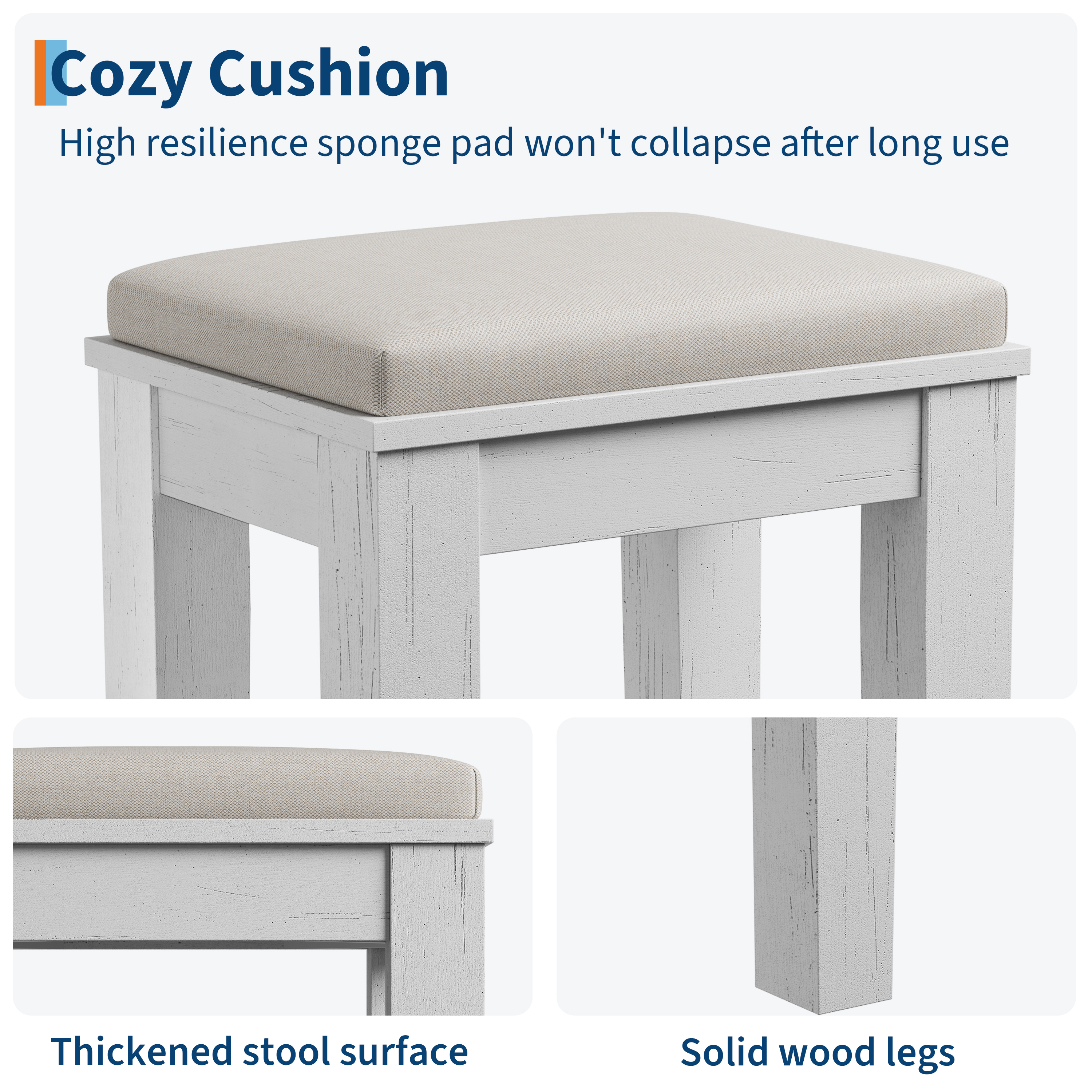 Modern White Makeup Vanity Desk with Lighted Mirror, Glass Tabletop, Charging Station, Drawers, Cabinet, Open Shelves, Upholstered Stool – Large Storage Dressing Table – White