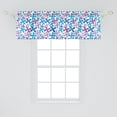 thumbnail image 2 of Ambesonne Floral Valance Pack of 2, Abstract Simple Blossoms, 54"X18", Blue Violet, 2 of 3