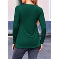 thumbnail image 3 of Weardear 3 Pack Womens Maternity Tops Pleated Long Sleeve Pregnancy Shirts Regular Fit Tunic Casual Maternity Clothes, 3 of 6