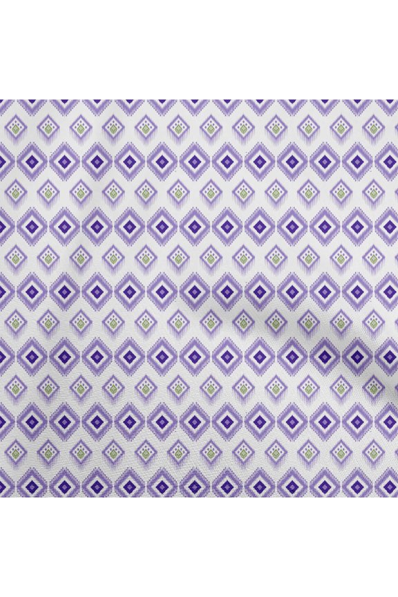 GeorgetteViscoseBluishVioletFabricAsianIkatSewingCraftProjectsFabricPrintsByYard42InchWide