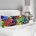 thumbnail image 2 of BSDHOME Abstract Seamless Grunge Graffiti Pattern Colorful Words Body Pillow Covers Case Protector 20x60 inch, 2 of 2