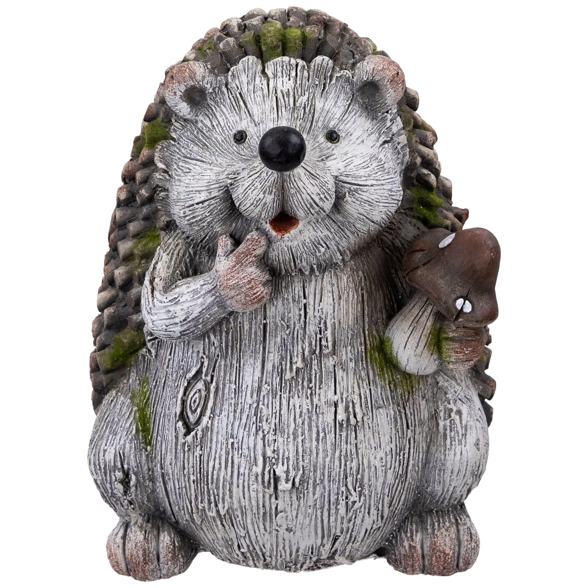 Northlight Hedgehog Holding Mushroom Outdoor Garden Statue - 8.5"