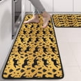 thumbnail image 2 of Kitchen Rugs Sets Of 2,Golden Black Horse and Diamond Pattern Anti Fatigue Kitchen Mat Rugs Non Slip Washable,Decorative Kitchen Floor Mats for Kitchen,Sink,Laundry,17"x47"+17"x47", 2 of 5