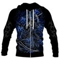 thumbnail image 3 of Sudadera con capucha con estampado 3D de calavera gótica genial para hombre y mujer, sudadera informal de gran tamaño universal de tendencia urbana Harajuku Y2K, 3 of 5