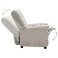 thumbnail image 3 of vidaXL Electric Recliner Chair Cream Fabric, 3 of 5