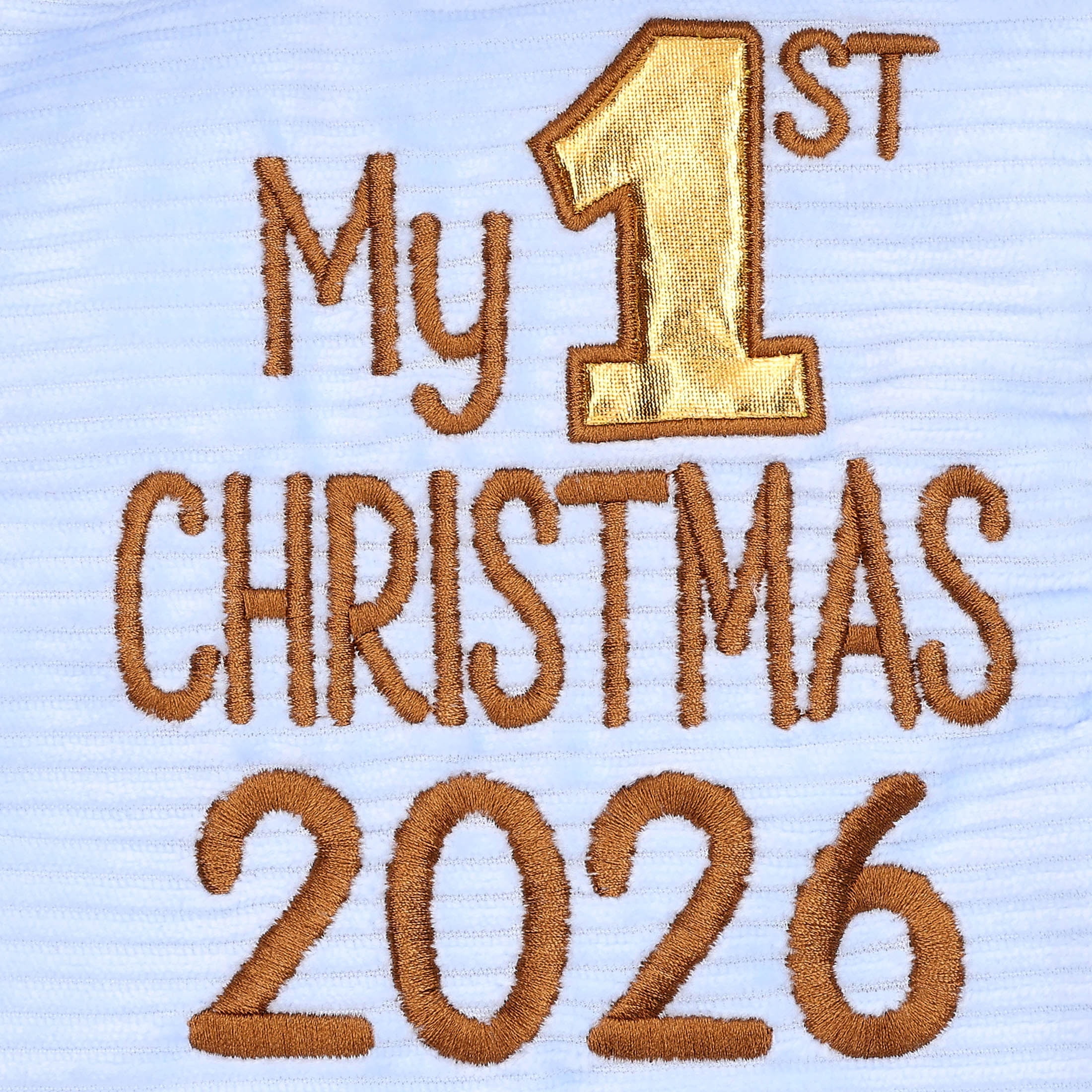 My First Christmas Stocking with Teddy Bear, Blue, 22", by Holiday Time