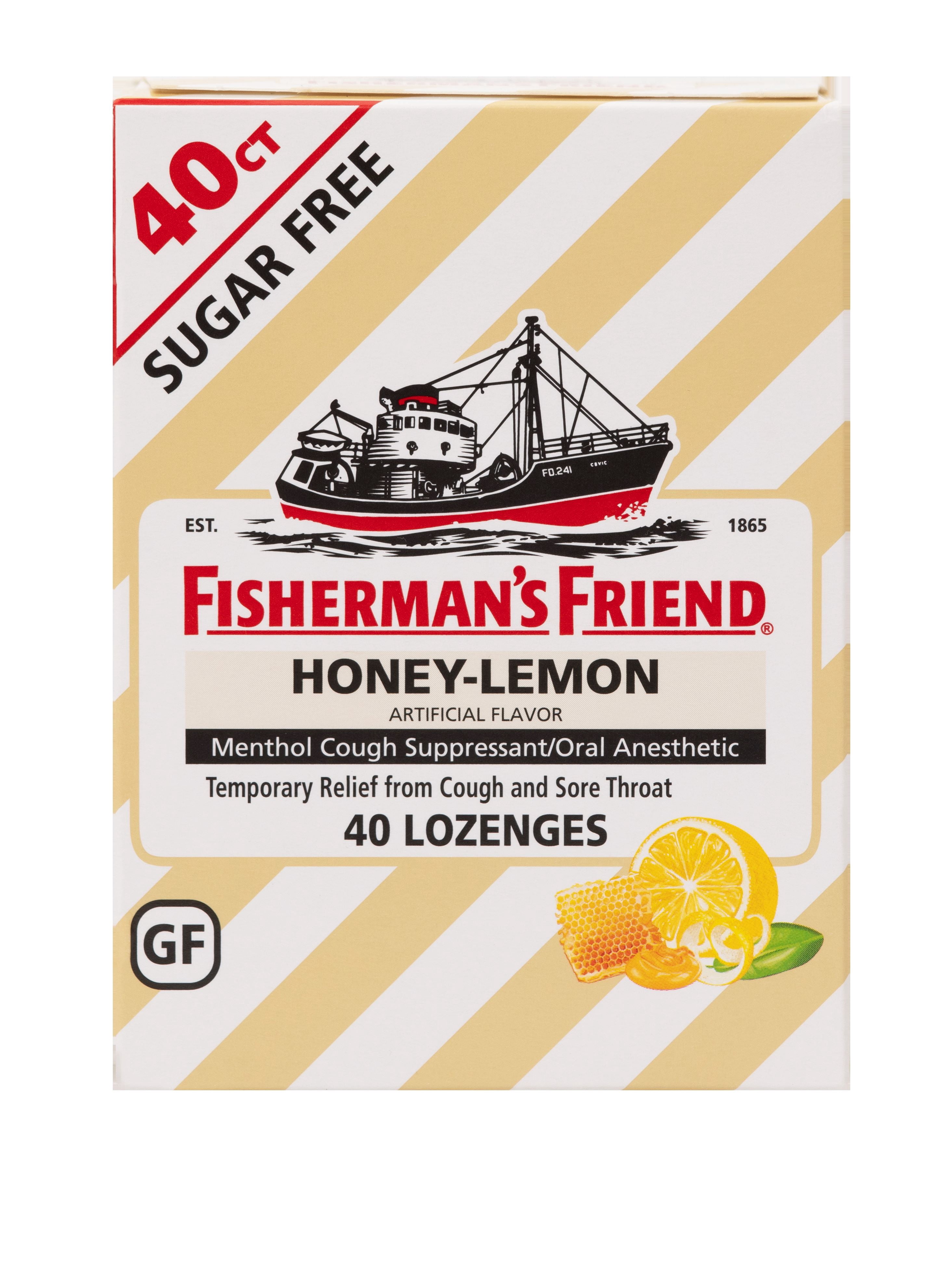 (6 pack) Fisherman’s Friend Honey-Lemon Sugar-Free Throat Lozenges, 40 Count