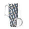 thumbnail image 2 of Sikiie Cute Rabbit Insulated Stainless Water Bottle Lid Travel Mug Cup Insulated Tumblers Cup 40oz Ice Bully With Handle, 2 of 8