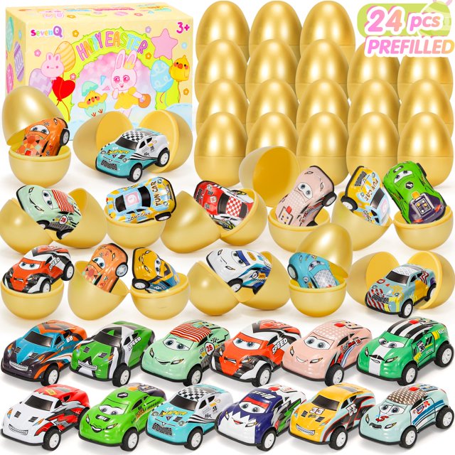 Rellenos para huevos de pascua Toy Cars SevenQ, 24 unidades, para niños