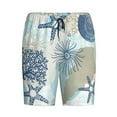 thumbnail image 4 of Fotbe Algae Corals and Seashells Pajama Shorts for Men, Men's Pajama Bottoms, Sleepwear,Short Pajama Pants-Medium, 4 of 9