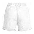 thumbnail image 7 of Shorts for Women Casual Elastic High Waisted Comfy Lightweight Versatile Straight Leg Shorts Summer Shorts with Foldable Hem and Pockets, 7 of 7
