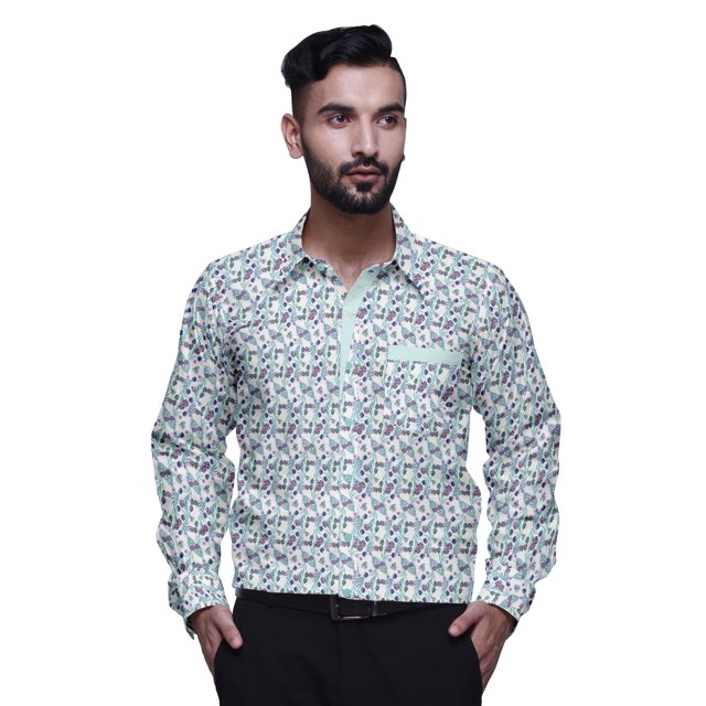 BESTMAN Slim FitShirtsFor Men Button DownLong Sleeve PrintedShirtsFor Boys