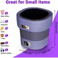 thumbnail image 2 of Mini Washing Machine and Dryer,12l Foldable Mini Washer for Underwear, Upgraded Collapsible Washing Machine for Baby Clothes Socks Apartment, 2 of 7