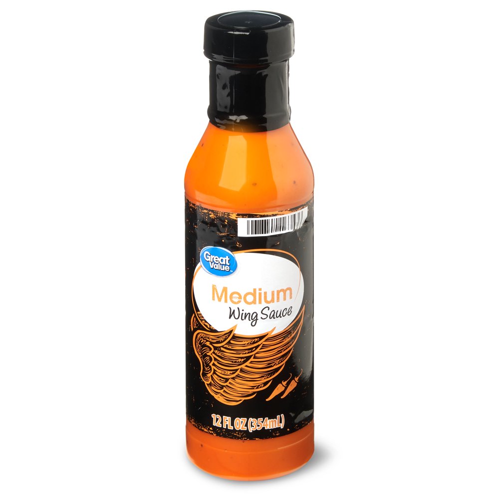 Great Value Medium Wing Sauce, 12 fl oz