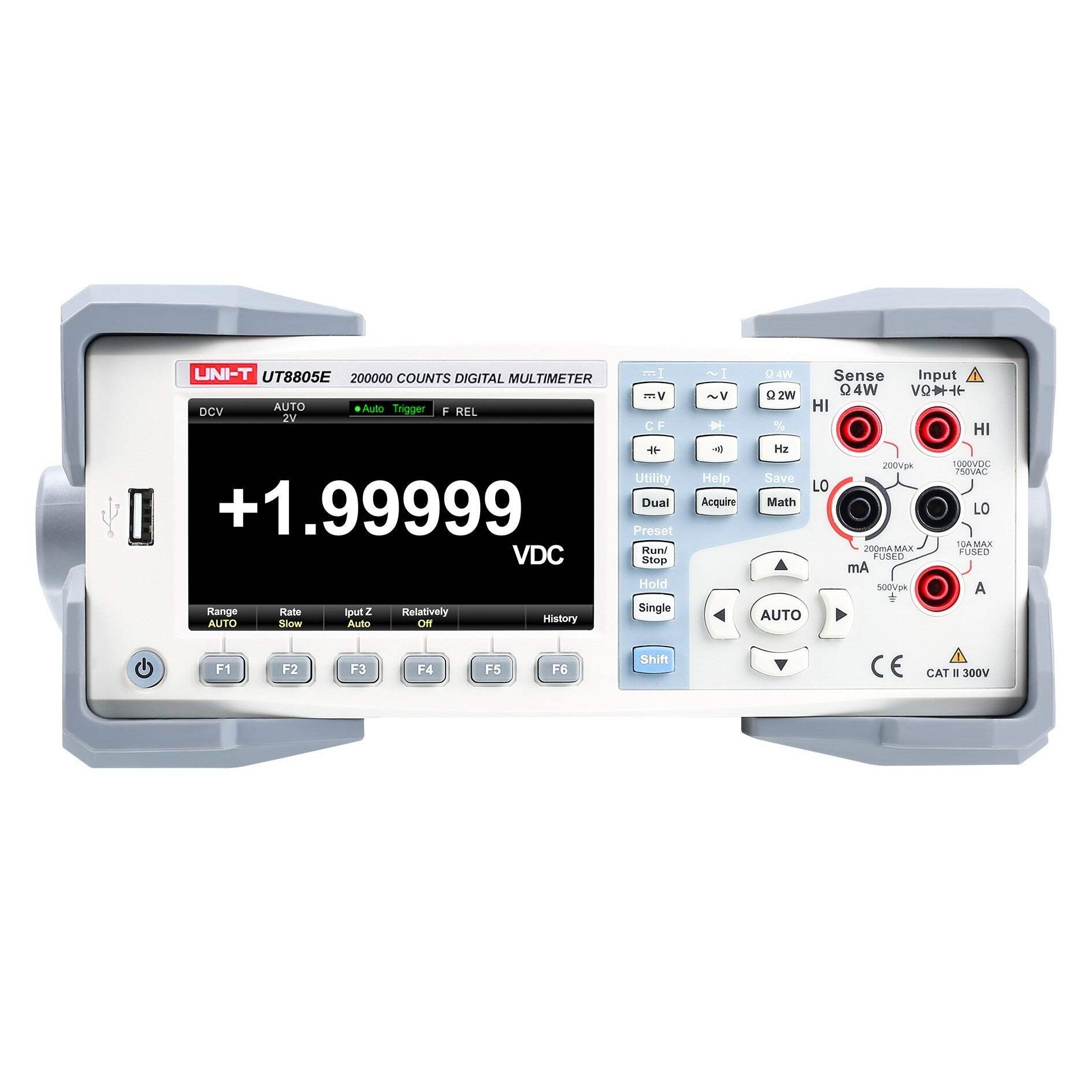 UNI-T UT8805E 5.5 Digit Performance-Series Benchtop Digital Multimeter 199,999 Counts Auto-Ranging TRMS Frequency Response Reading Resolution 5,000rdgs/s Fastest Test Rate 100kHz