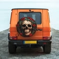 thumbnail image 3 of ZNDUO Human Skull Crown Cartoon Pattern Spare Tire Cover, Universal Spare Tire Wheel Covers 14 inch, 3 of 8