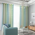 thumbnail image 4 of Yipa Room Darkening Blackout Curtain,2-Layer Gradient Color Window Drape,Hollow-Out Stars Curtain Panel,Grommet Ring Top Kids Girls Curtain, 4 of 14