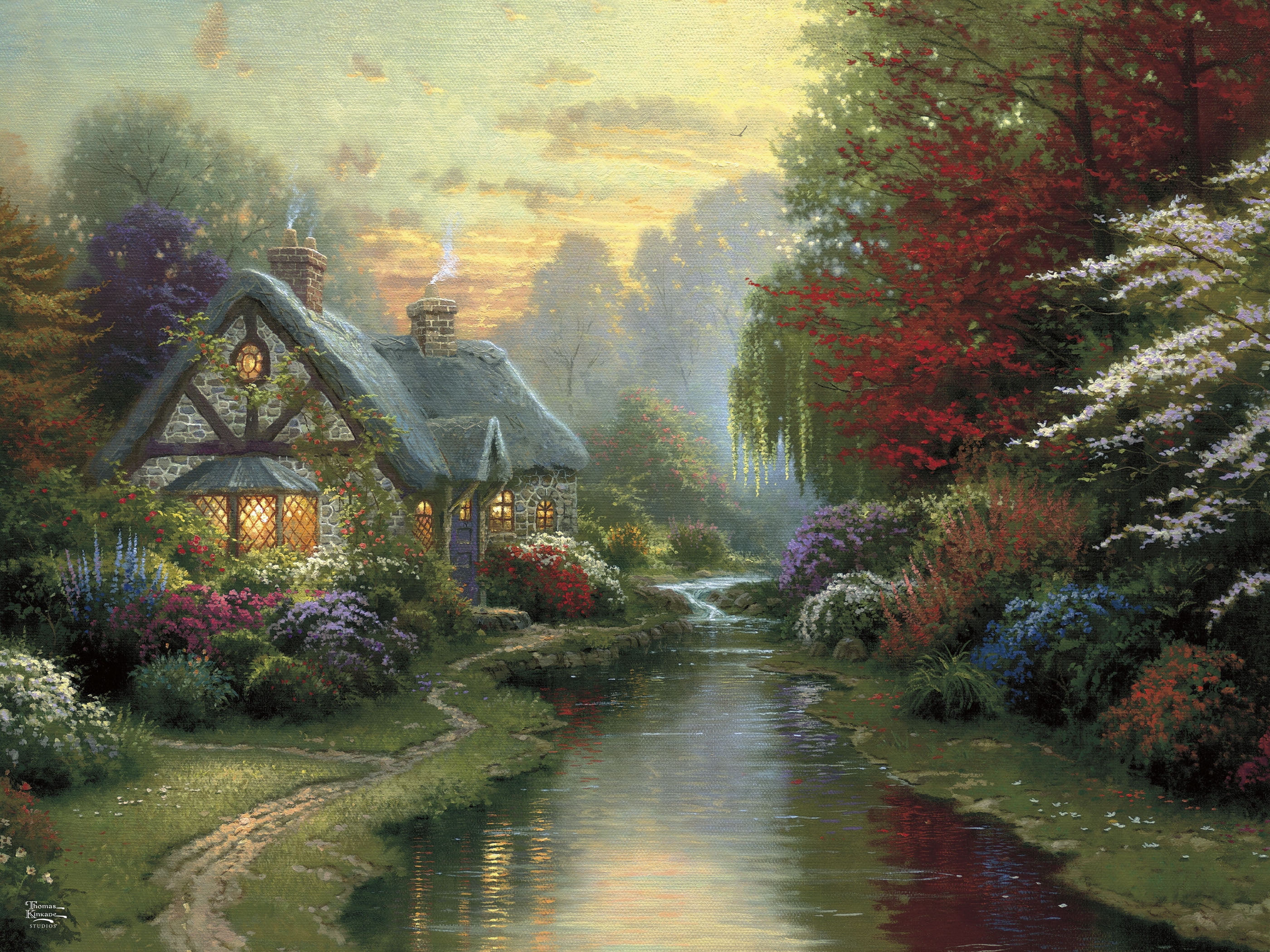 Ceaco Thomas Kinkade Inspirations A Quiet Evening 300 Piece Jigsaw Puzzle