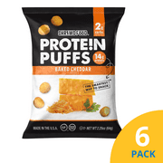 Shrewd Food Baked Cheddar Protein Puffs, Healthy Low Carb Keto Snack, 2.25 oz, 6 Count