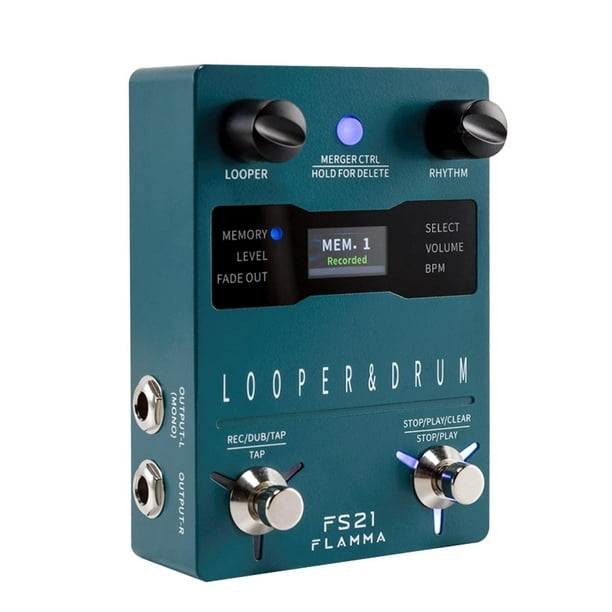 Máquina de Pedal Estéreo FLAMMA FS21 Generador de Bucle para Guitarra y Batería con Pantalla y Capac