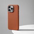 thumbnail image 3 of Funda de cuero sintético de lujo para negocios con Magsafe para iPhone 16, 15 y 14 Pro Max, ligera, fina, magnética, con carga inalámbrica, a prueba de golpes, 3 of 5