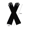 thumbnail image 5 of Visland 1 Pair Long Gloves Solid Color Super Soft High Elastic Decorative Milk Silk Women Dance Party Bar Cosplay Long Gloves Party Supplies, 5 of 6