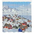 thumbnail image 3 of Ambesonne Farm House Shower Curtain, Frozen Winter Design, 69"Wx84"L, Multicolor, 3 of 5