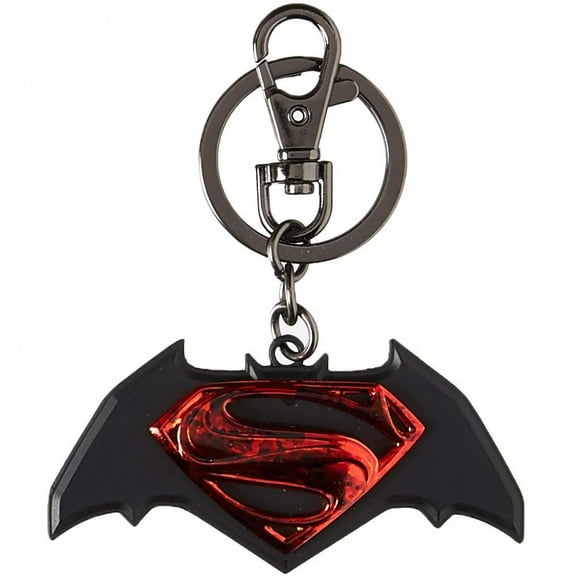 Batman V Superman Dawn of Justice 826272 Batman vs Superman Stacked Symbol Pewter Keychain
