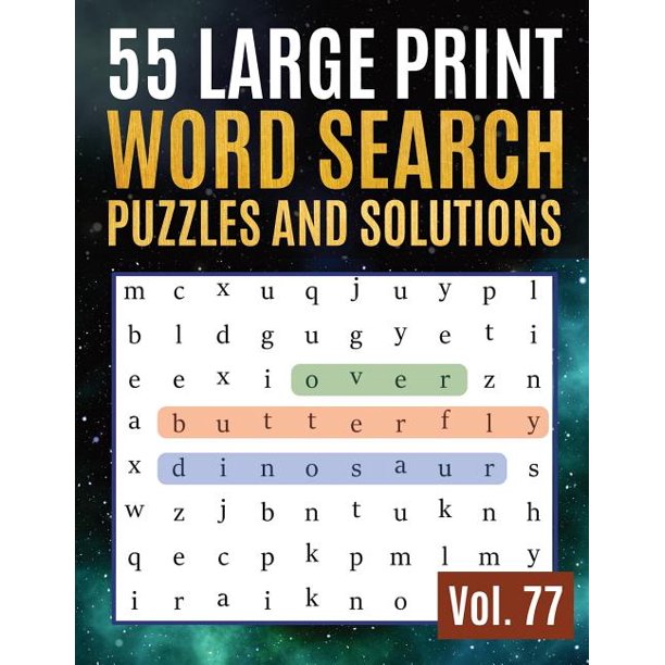 find words for adults seniors 55 large print word