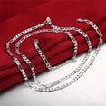 thumbnail image 5 of Versatile 4mm Figaro Link Necklace For Men Available In 16 18 20 22 24 Inch Sizes Perfect Everyday Jewelry Gift For Him, 5 of 9