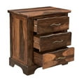 thumbnail image 4 of Taran Designs Darcy 3-drawer Live Edge Solid Wood Nightstand in Dark Brown, 4 of 7