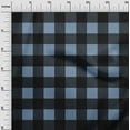thumbnail image 2 of oneOone Georgette Viscose Grayish Blue Fabric Gingham Check Craft Projects Decor Fabric Printed By The Yard 42 Inches Wide, 2 of 4