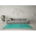 thumbnail image 3 of Ahgly Company Indoor Rectangle Oriental Turquoise Blue Industrial Area Rugs, 2' x 5', 3 of 4
