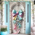 thumbnail image 4 of YWIYIUD 1PC Happy Easter Door Cover Easter Decorations, 71x35 Inch Easter Rabbit Eggs Door Banner Welcome Easter Banner Spring Theme Rabbit Door for Front Door Wall Indoor Outdoor Home Decor, 4 of 7
