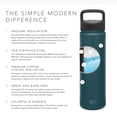 thumbnail image 5 of Simple Modern 64 Oz. Summit Water Bottle - Large Stainless Steel Half Gallon Flask with 2 Lids - Wide Mouth Double Wall Vacuum Insulated blue Leakproof -Riptide, 5 of 7