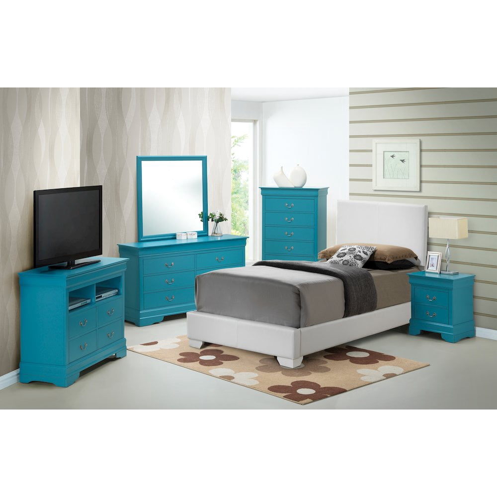 Glory Furniture Aaron Twin Bed in White Color