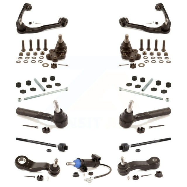 TOR Front Arms & Lower Ball Joints Tie Rods Link Sway Bar Kit (13Pc) for Car Chevrolet Silverado 1500 Classic GMC Sierra Without Frame Bracket RWD with Coil front springs Rack steering type KTR-103418