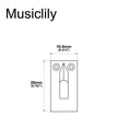 thumbnail image 2 of Musiclily Pro 10.5mm Modern Style Rectangle Zinc Alloy Saddles for Strat Tele Style Electric Guitar, Black (Set of 6), 2 of 5