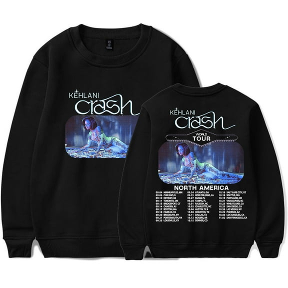 Kehlani Crash World Tour Merch Crewneck Sweatshirts Winter Women Men Fashion Long Sleeve Streetwear
