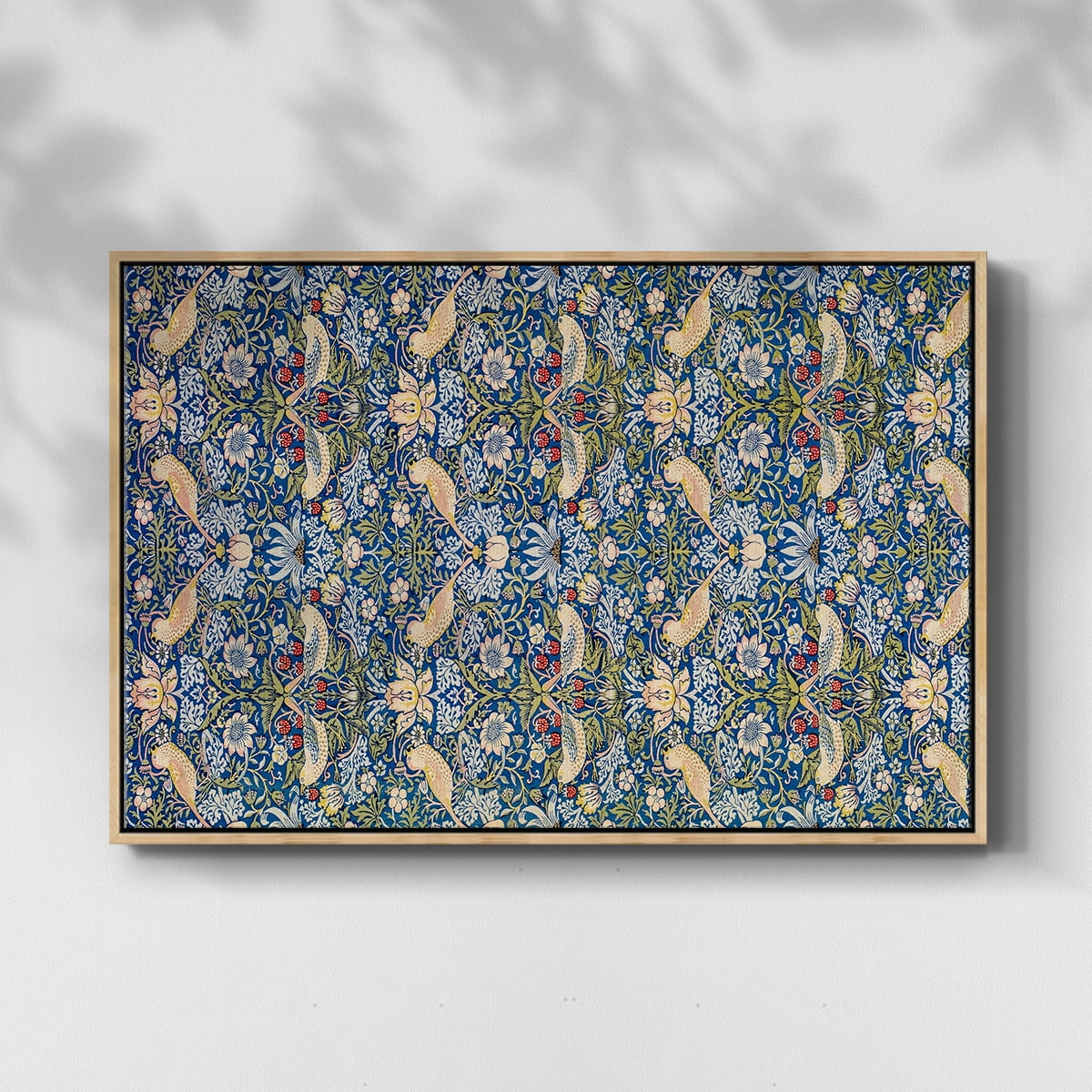Vintage Abstract Print-XXI Framed in Natural Wood Wood Gallery Wrapped Canvas 27 in. x 41 in.