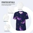 thumbnail image 5 of Rocae Eggplant for Breathable Men's Baseball T-Shirt Fashionable Casual Baseball Jersey, Moisture-wicking Sportswear X-Large, 5 of 9