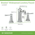 thumbnail image 5 of Symmons SLW5812STNPP Braston 1.0 GPM Widespread Bathroom Faucet - Nickel, 5 of 7