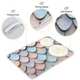 thumbnail image 3 of Yayeee Dish Drying Mat for Kitchen Counter 18"x24" Microfiber Absorbent Pad, Blue Shimmering Pattern, 3 of 7