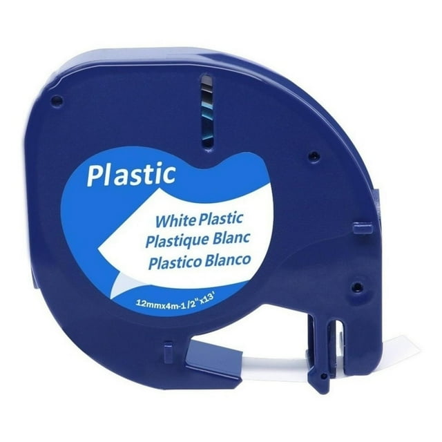 Cinta adhesiva Dymo Letratag Alternative, 12 mm x 4 m, color blanco