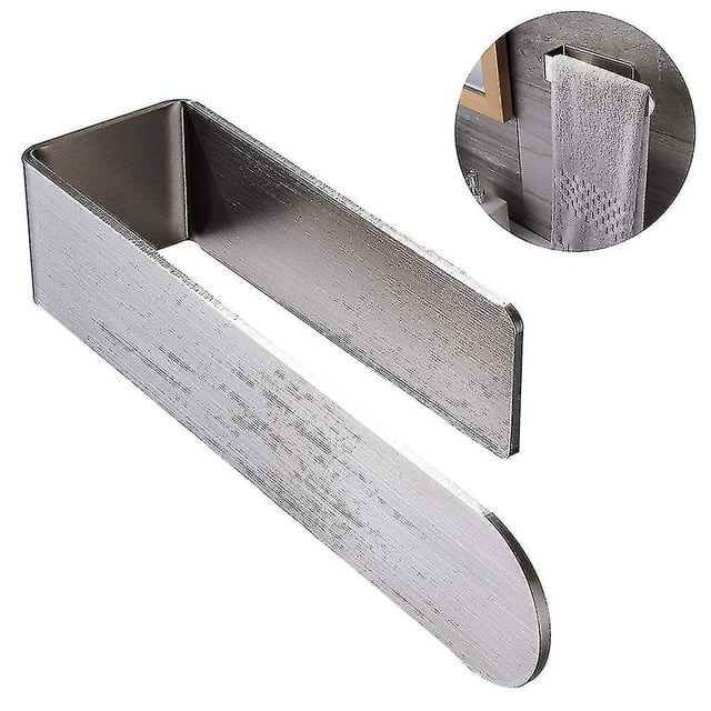 Soporte para toalla/soporte para toalla autoadhesivo para toalla de baño 1 unidad (plata) GQG