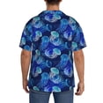 thumbnail image 3 of Sikiie Glowing Jellyfish Pattern Men's Cuban Shirt, Hawaiian Shirts, Business Casual Button Down Shirts, Short Sleeve Shirt-XX-Large, 3 of 5