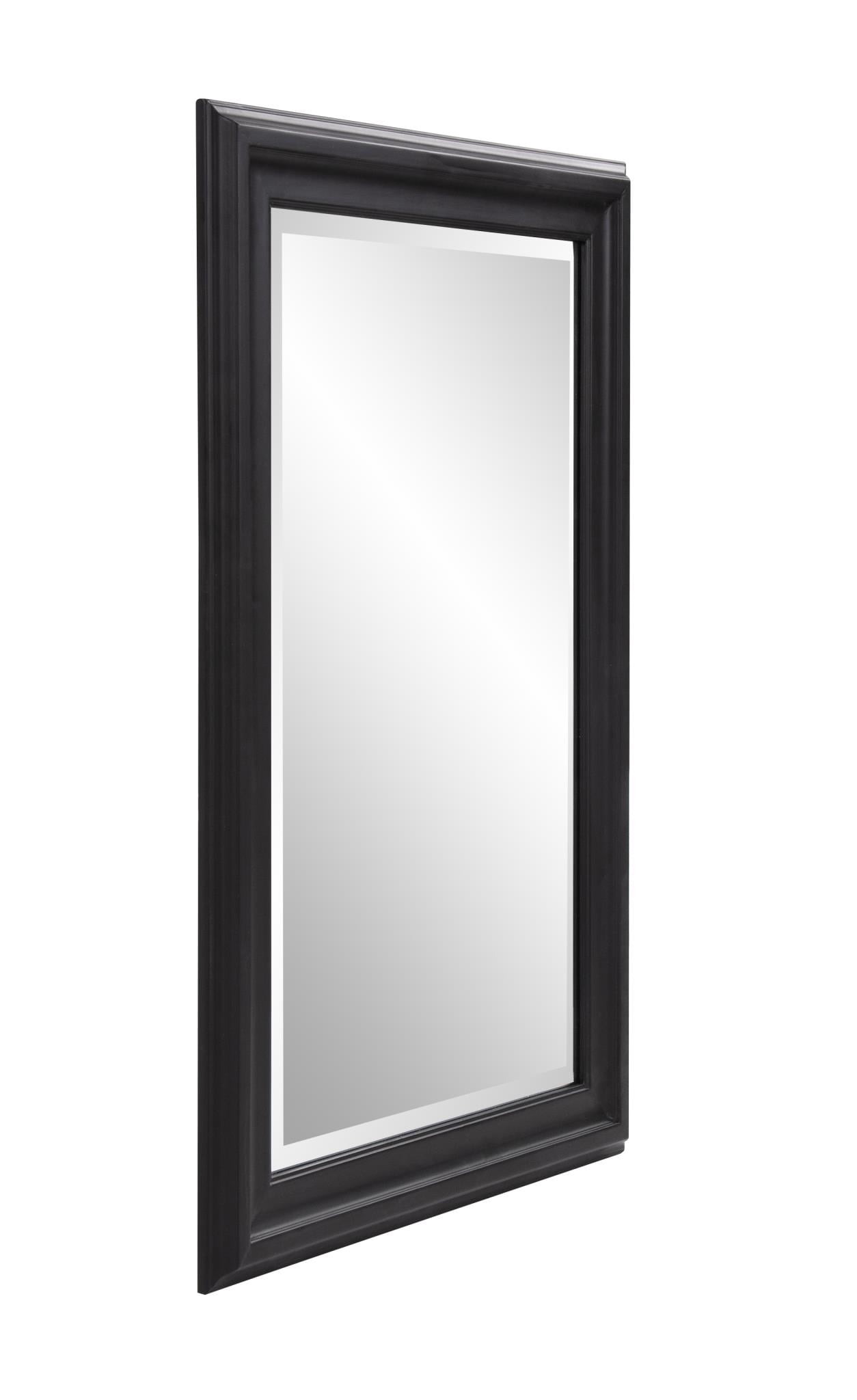 Tyler Dillion White Round Wall Mirror with Layered Wood Frame 37"D
