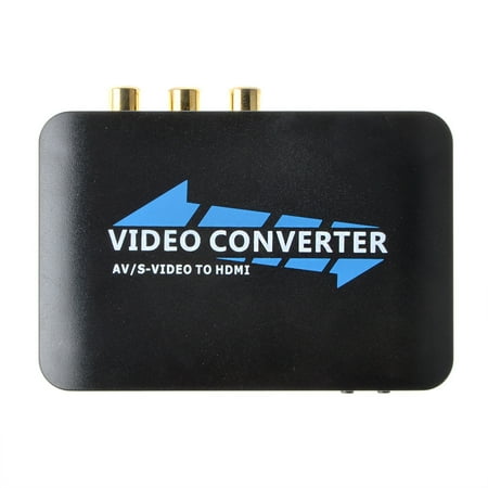 S-video Component Video Converter - JerGO 3RCA AV CVBS Composite & S-Video R/L Audio to HDMI Converter Adapter Upscaler Support 720P/1080P with 3RCA S-Video Cable for DVD VCR PS2 PS3 Xbox HDTV